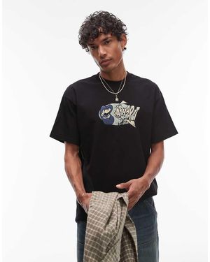 Carhartt Camiseta Negra De Corte Suelto Con Detalle Estampado Louder De - Negro