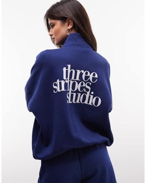 adidas Originals Adidas Sportswear Three Stripes Studios Long Track Top - Blue