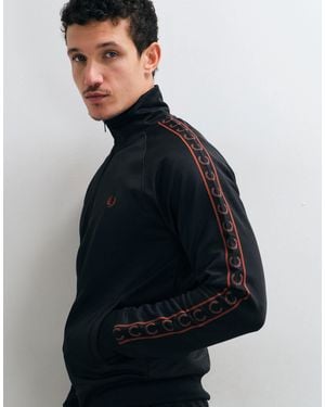 Fred Perry Co-ord-trainingsjacke mit kontrastband - Blau