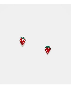 Kingsley Ryan Strawberry Stud Earrings - White