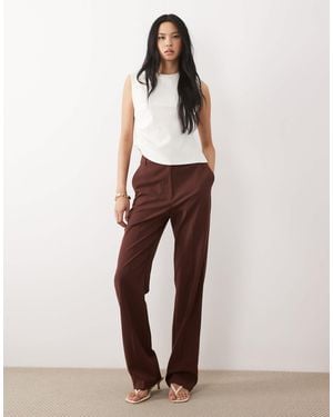 ASOS Tall Tailored Slim Straight Pants - Natural