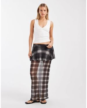 ASOS Double Layer Maxi Skirt - Black