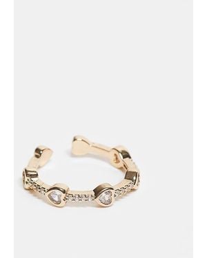 ASOS Anello Dorato Con Pietre A Cuore E Cristalli - Neutro