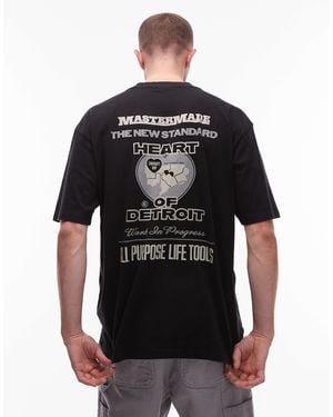 Carhartt – arcan – locker sitzendes t-shirt - Schwarz