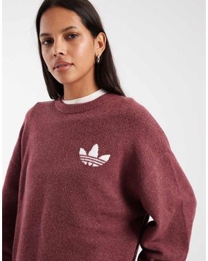 adidas Originals Jersey De Punto En Burdeos Suave-Rojo