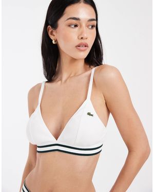 Lacoste – triangel-bustier - Weiß