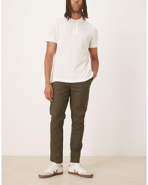 Brave Soul Relaxed Fit Linen Blend Trousers - Natural