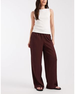ONLY Wide Leg Crinkle Textured Pants