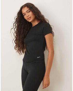 Tala Camiseta Negra Deportiva De Manga Corta Ultralite De - Negro