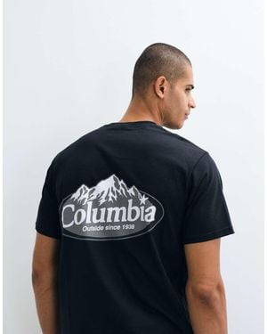 Columbia Street Tech Snowy Peaks Heavyweight T-shirt - Blue
