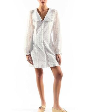 Collective The Label Button Down Mini Dress - White