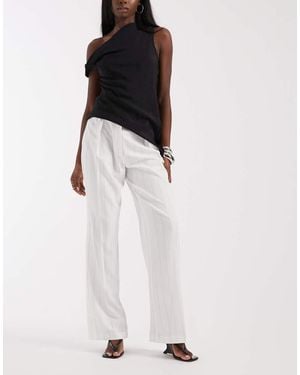 River Island Tailored Wide Leg Trouser - White