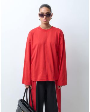 ASOS Baumwoll-t-shirt mit rundhalsausschnitt, oversize, - Rot