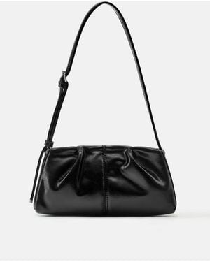 Pull&Bear Pleated Shoulder Bag - Black