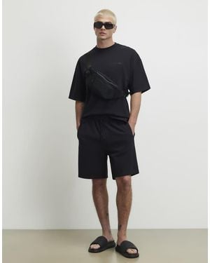 River Island Oversized Fit T-Shirt & Shorts Set - Black