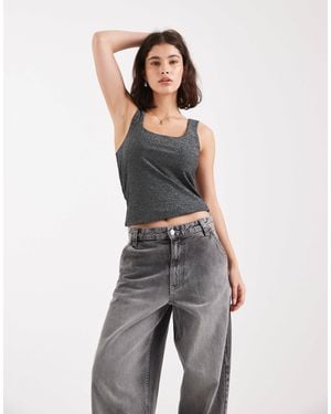 ONLY Reversible Slinky Tank Top - Gray