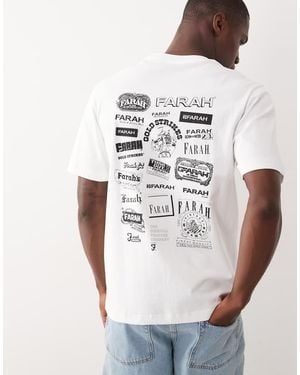 Farah Tilsworth Graphic Logo T-shirt With Back Print - White