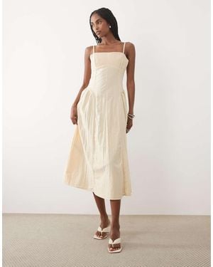 Mango Vestito Midi Strutturato - Neutro