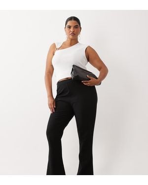 ASOS Curve Pantaloni Svasati Sartoriali Neri - Nero