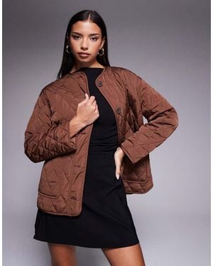 New Look Quilted Jacket - Brown