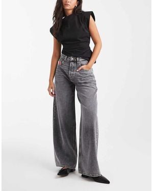 Tommy Hilfiger Vaqueros Lavado De Pernera Ancha Suelta Charlie De - Gris