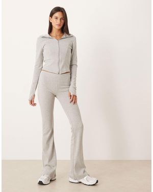 Gina Tricot Co-ord Soft High Waist Flare Pants - Natural