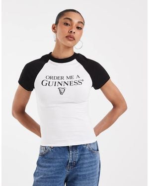 ASOS X Guinness Baby Tee With Slogan Print - White