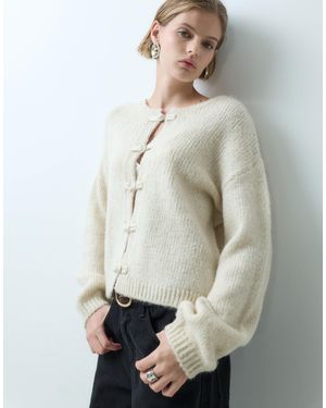 Jdy Gilet en maille à boutons, pierre - Gris