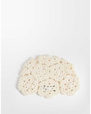 Kiwi & Co Floral Crochet Hat - Natural