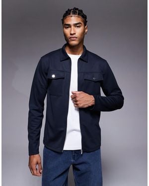 River Island Slim Double Pocket Jacket - Blue