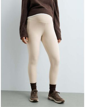 Oysho 65cm Warm Maternity leggings With Zips - Black