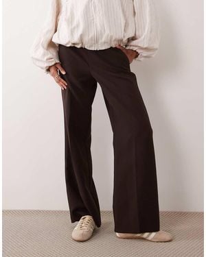 Forever New Tailored Straight Leg Trousers - Brown
