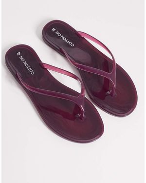 Cotton On Blake Jelly Flip Flops - Purple