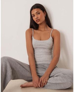 Gina Tricot Strap Singlet Top - Grey