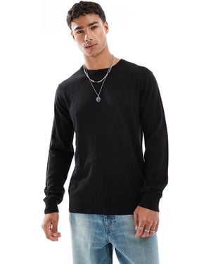 Threadbare Crew Neck Jumper - Black