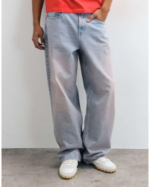 ASOS Jeans Baggy Lavaggio Chiaro Con Tonalità Rosa - Blu