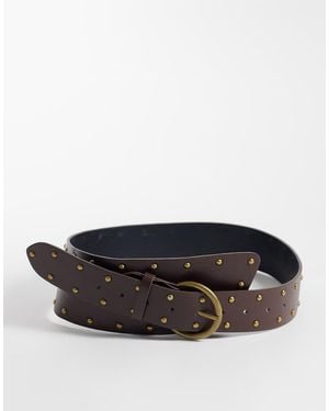 Hollister Asymmetric Studded Belt - Black