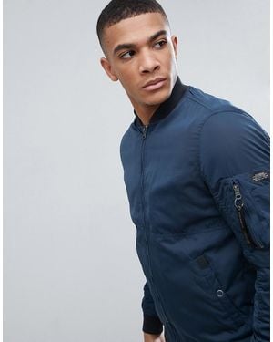 Pull&Bear Cazadora bomber en azul marino de