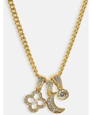 CERNUCCI Triple Motif & Moon Pendant Necklace - Metallic