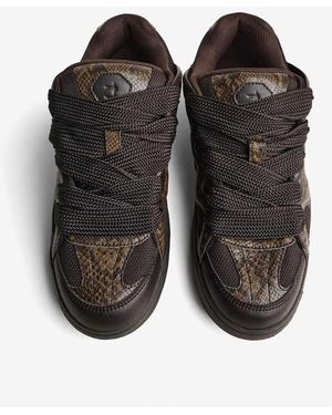 Bershka Animal-print Skater Trainers - Black