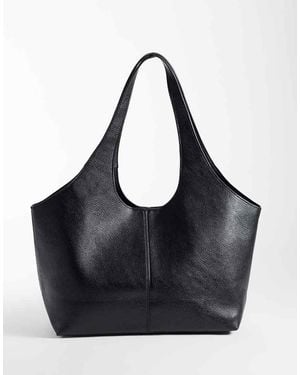 Mango Borsa Shopping Strutturata Nera - Nero