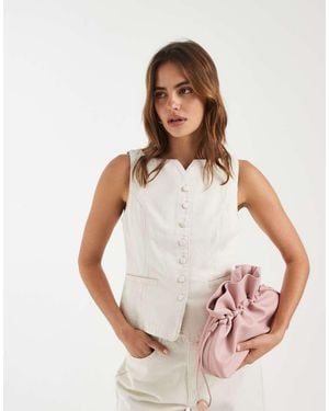 Aware Denim Tailored Waistcoat - White