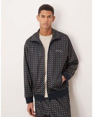 House Of Sunny The Benny Tracksuit Geo Printed Jacket - Grey