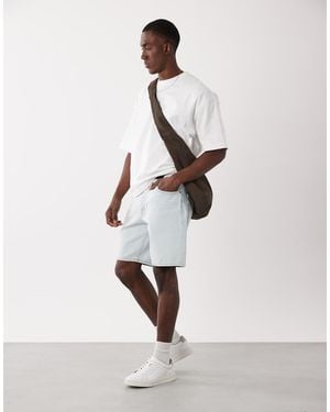 Mango Relaxed Fit Denim Shorts - White