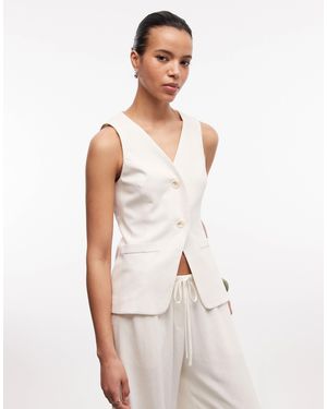 Reclaimed Vintage Tailored Waistcoat - White