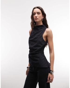 Weekday Co-Ord Drape Suiting Top With Fitted Hem - Black