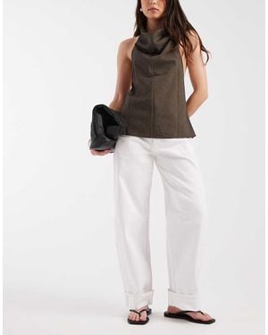 & Other Stories Balloon Fit Jeans With Turn Up Hem - White