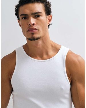 Collusion Rib Racer Singlet - White