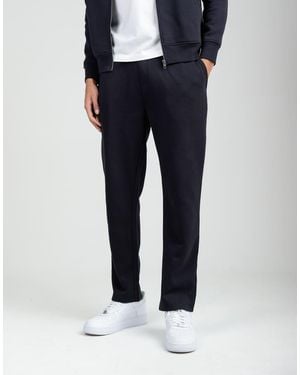 French Connection Cotton Blend Open Hem Joggers - Blue