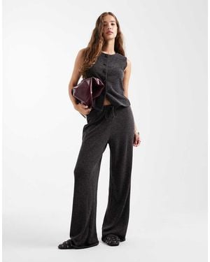 ONLY Lightweight Knitted Trousers Co-ord - Grey